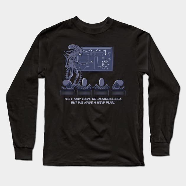 Demoralized Aliens Long Sleeve T-Shirt by technofaze